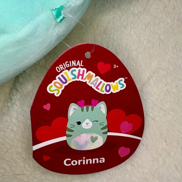 NWT Corinna the Cat 8 inch Squishmallow with Heart Headband - Valentine's Day - Picture 3 of 3